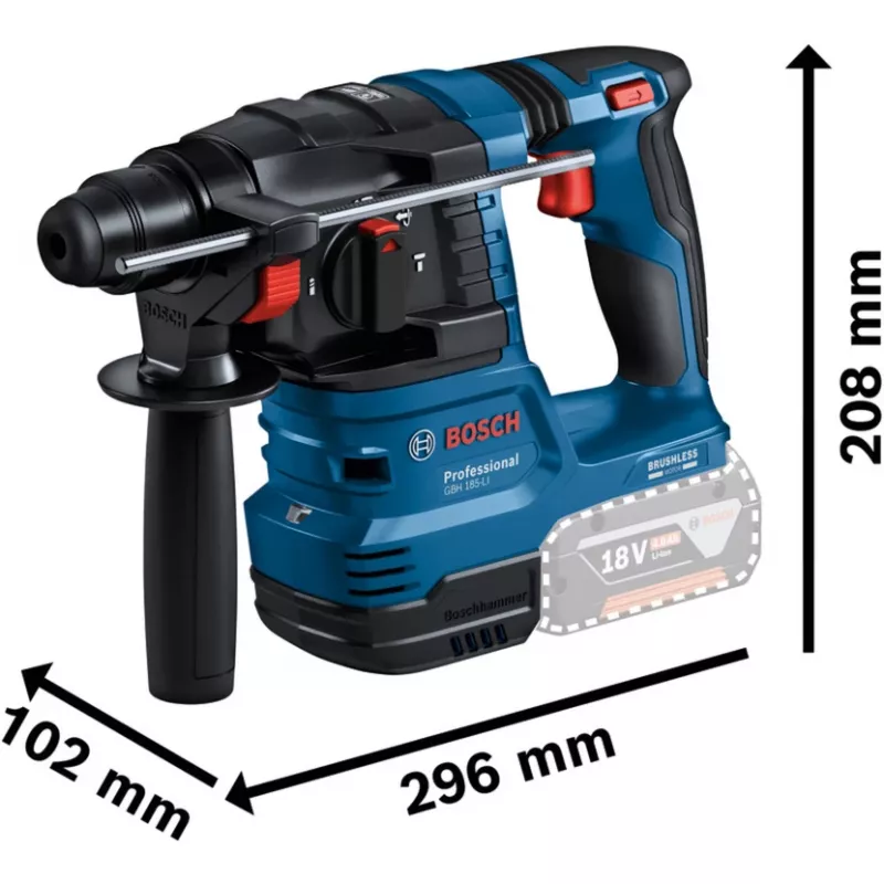 Bosch 18V Professional Set Rotary Hammer GBH 18V-22 + Drill Driver GSR 18V-45 - (blau/schwarz, 2x Li-Ion Akku 4,0 Ah, Hammerbohrer- und Bit-Set, Werkzeugtasche) (0615V0003D)