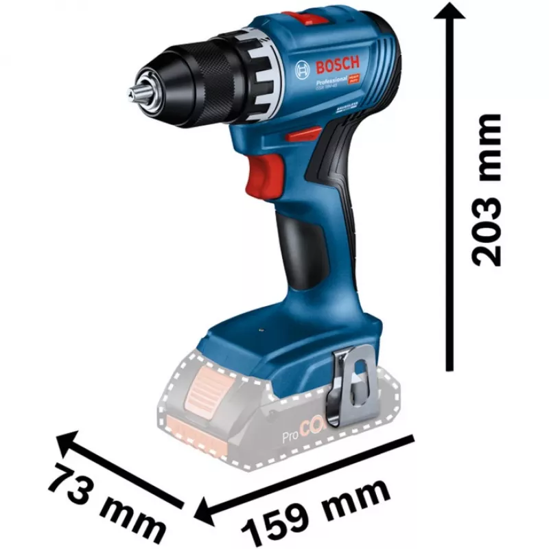 Bosch 18V Professional Set Rotary Hammer GBH 18V-22 + Drill Driver GSR 18V-45 - (blau/schwarz, 2x Li-Ion Akku 4,0 Ah, Hammerbohrer- und Bit-Set, Werkzeugtasche) (0615V0003D)