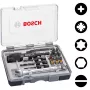 Bosch 2607002786 20-teiliges Schraubendreher-Bit-Set mit magnetischem Universalhalter, 25 mm S2-Stahl-Bits für Phillips, Pozidriv, Schlitz, Torx, Hex