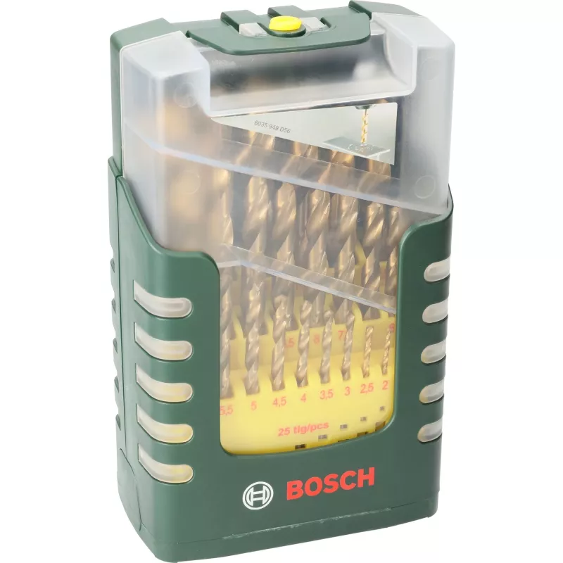 Bosch 2607017154 HSS-Spiralbohrer-Set 25-teilig TiN-beschichtet Zylinderschaft