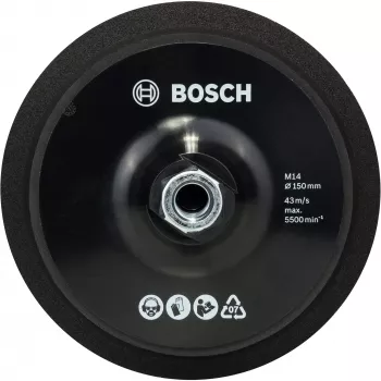 Bosch 2608612027 Stützteller M14 150 mm Klettverschluss für Winkelschleifer
