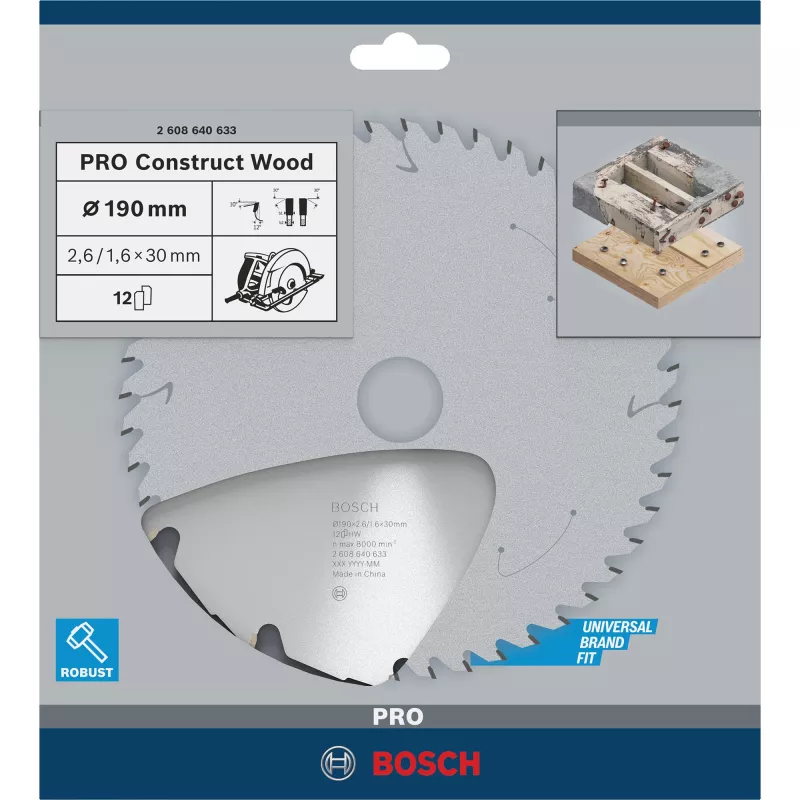 Bosch 2608640633 Expert for Wood Kreissägeblatt 305 mm 60 Zähne