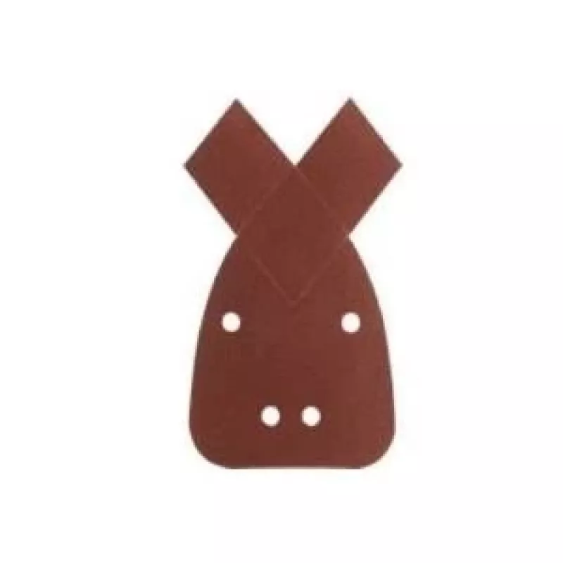 Bosch 2609256A71 Red Wood Delta Schleifblatt-Set, 10-teilig, Körnungen K60/K80/K120, Klettverschluss, für Multischleifer