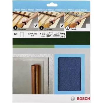 Bosch Accessories 2609256C43 Handschleifpapier-Set, Körnung P40/P80/P120, 230 x 280 mm, 9 Blatt