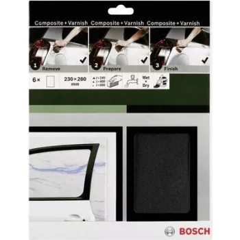 Bosch Accessories 2609256C47 Handschleifpapier-Set Körnung 240, 400, 600 230 mm x 280 mm 3 Blatt