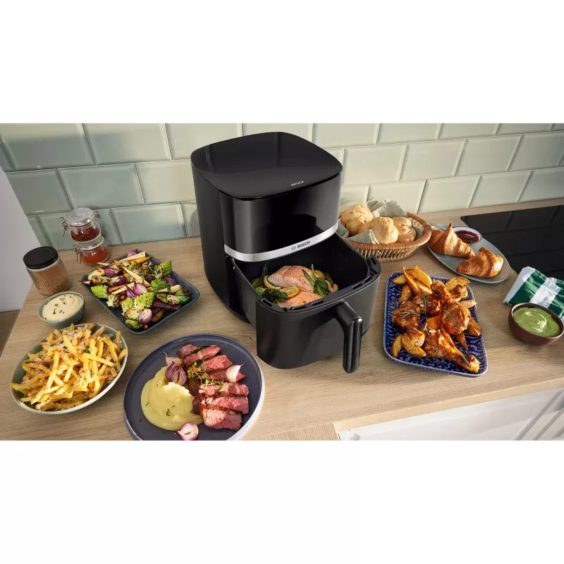 BOSCH Air Fryer MAF462B0 Series 4 (Schwarz, 2050 W, Korb 6,1 L)
