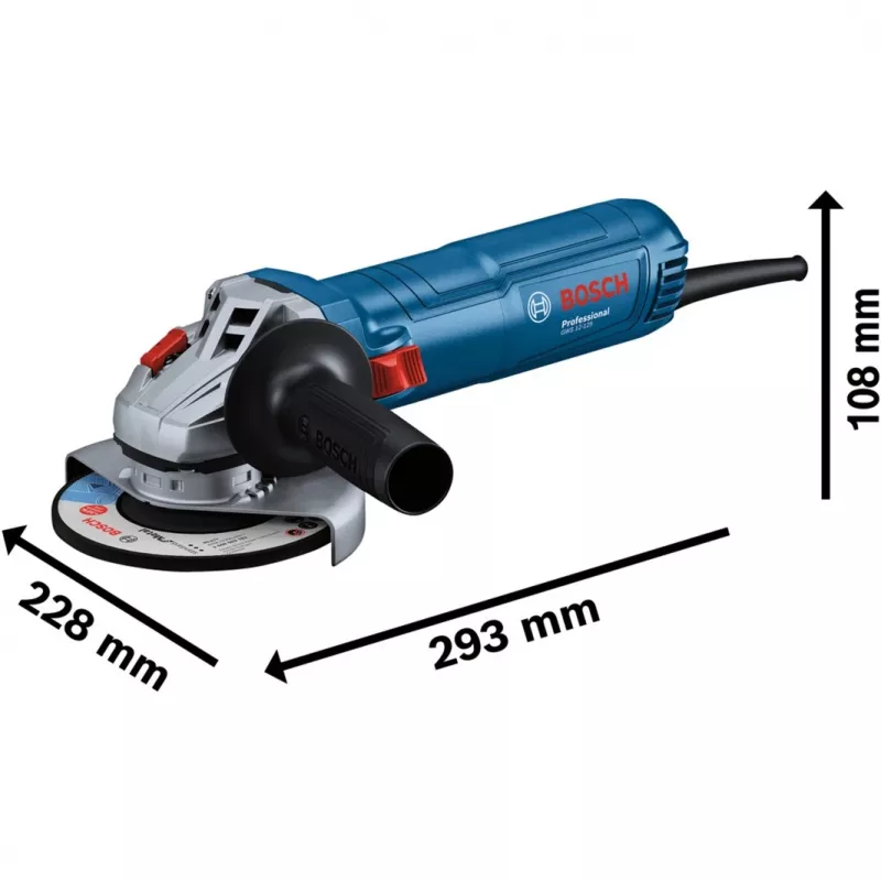 Bosch Winkelschleifer GWS 12-125 Professional + Diamanttrennscheibe Blau 1.200 W (06013A6102)