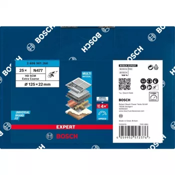 Bosch Expert HD SCM N477 Surface Conditioning Disc, 125 mm, Extra Coarse, für Edelstahl, Nichteisenmetall, Stahlblech, Farbe auf Holz