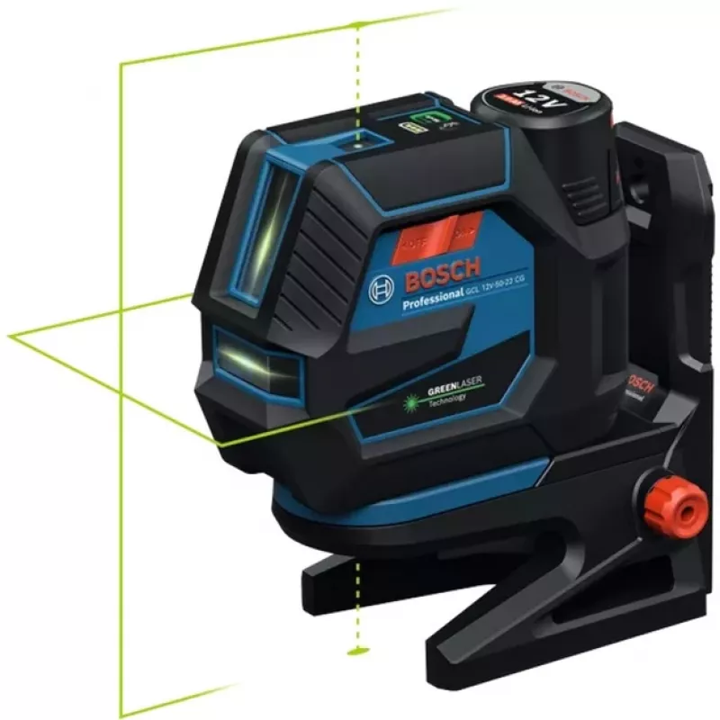 Bosch GCL 12V-50-22 CG Professional Kombinationslaser-Set mit RM 20 Halterung, BT 150 Stativ, 2,0Ah Akku, Ladegerät und L-BOXX 0601066S01