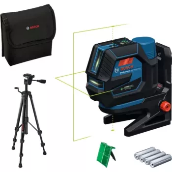 Bosch GCL 12V-50-22 CG Professional Kombinationslaser-Set mit RM 20 Halterung, BT 150 Stativ, 2,0Ah Akku, Ladegerät und L-BOXX 0601066S01