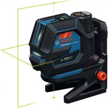 Bosch GCL 12V-50-22 CG Professional Kabelloser Kombinationslaser (Blau/Schwarz, grüne Laserlinien und Lotpunkte, inkl. RM 20 Drehhalterung)