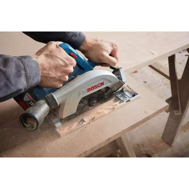 Bosch GKS 18V-57-2 Professional Akku-Handkreissäge Solo (Sägeblatt 165 mm, 18 V, bürstenlos, in L-BOXX)