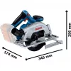 Bosch GKS 18V-57-2 Professional Akku-Handkreissäge Solo (Sägeblatt 165 mm, 18 V, bürstenlos, in L-BOXX)