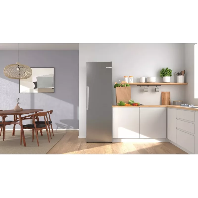 Bosch GSN36AICM Freistehender Gefrierschrank, 242 L, NoFrost, Edelstahl-Optik