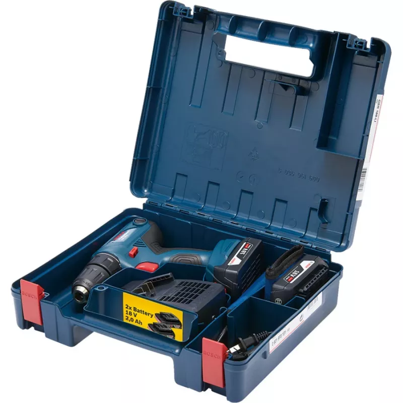 Bosch GSR 180 LI Professional Akku-Bohrschrauber 18V 2x2,0Ah Li-Ion