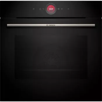 Bosch HBG7341B1 Series 8 Einbau-Elektrobackofen, 71L, Pyrolyse-Selbstreinigung, Schwarz, 60 cm
