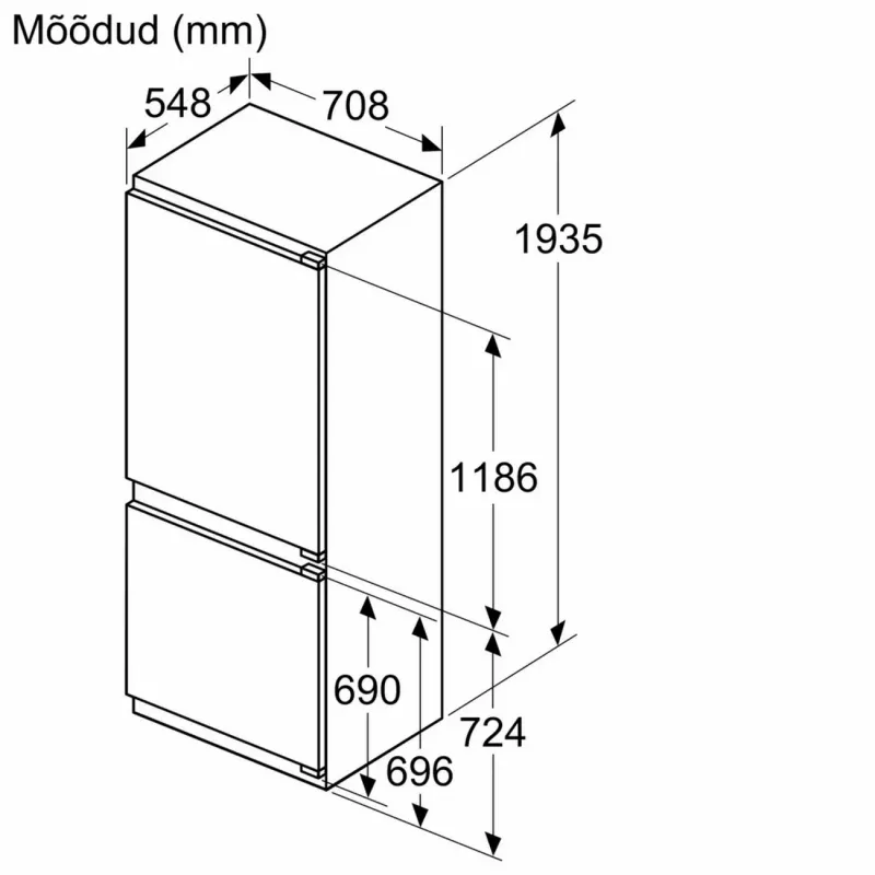 Bosch KBN96SDD0 French Door Kühl-Gefrierkombination mit NoFrost, 605L, Energieeffizienzklasse D, Edelstahl/Silber