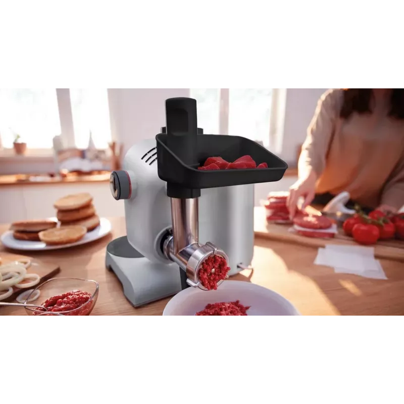 Bosch MUM58359 Küchenmaschine Rubinrot/Silber 1000W 3,9L Edelstahlschüssel