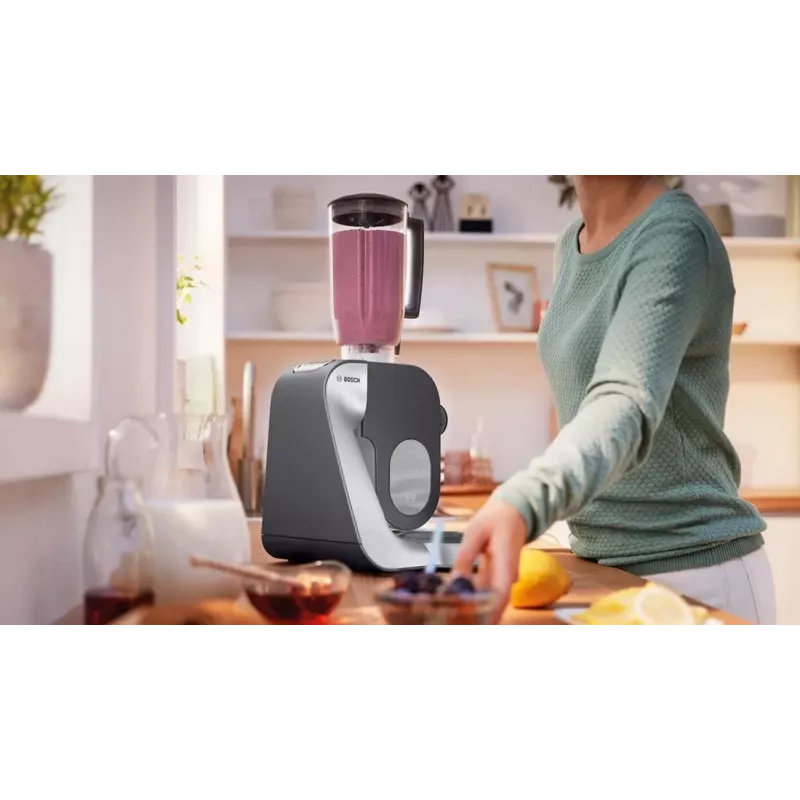 Bosch MUM58359 Küchenmaschine Rubinrot/Silber 1000W 3,9L Edelstahlschüssel