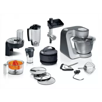 Bosch MUM58359 Küchenmaschine Rubinrot/Silber 1000W 3,9L Edelstahlschüssel