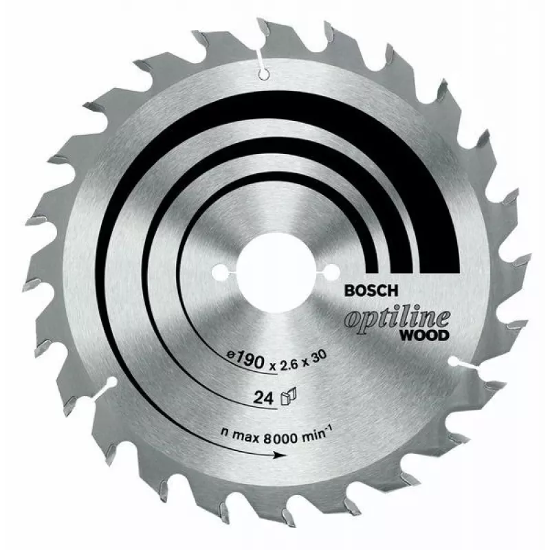Bosch Optiline Wood Kreissägeblatt 190mm x 30mm x 24T