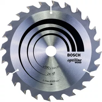 Bosch Optiline Wood Kreissägeblatt 190mm x 30mm x 24T