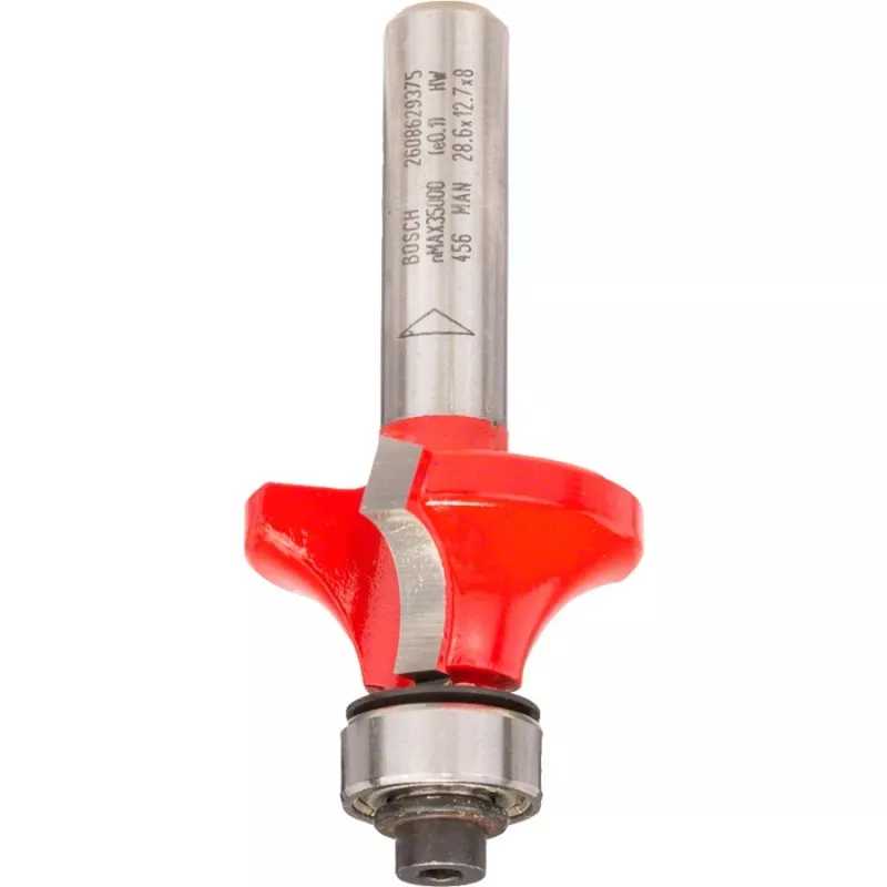Bosch Power Tools Expert für Holz Abrundfräser, Radius 7,9 mm, 8 mm Schaft, zweischneidig, mit Kugellager