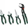 Bosch Powertools 4-teiliges Zangen-Set 1600A02W7K mit Kombinations-, Seitenschneider-, Spitz- und Wasserpumpenzange, Grün/Schwarz