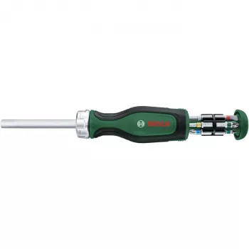 Bosch PowerTools Bit-Ratschenschraubendreher-Set, 13-teilig, Drehmoment bis 50 Nm, Grün/Schwarz (1600A032V0)