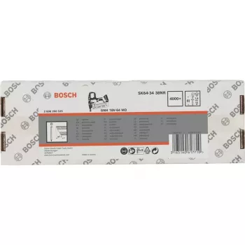 BOSCH POWERTOOLS Senkkopf-Finishnägel SK64-34 38NR, 34° / 1,8 mm / 15 ga (Edelstahl, 4000 Stück)