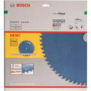 Bosch PowerTools Expert for Wood Kreissägeblatt 250 mm, 80 Zähne, 30 mm Bohrung, ATB, für Tischkreissägen