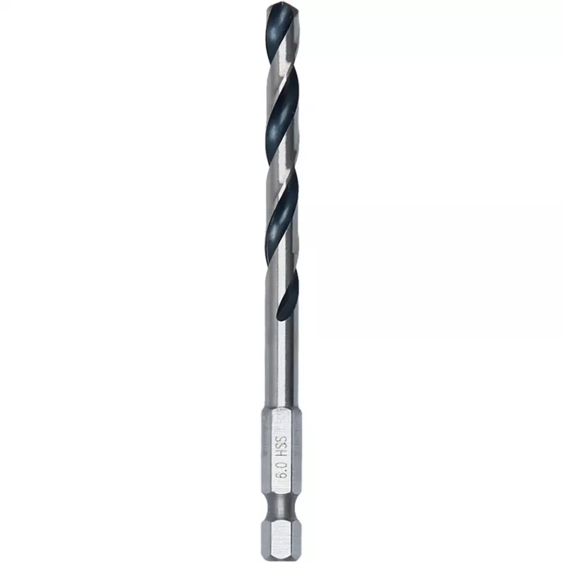 Bosch PowerTools HSS PointTeQ Hex Spiralbohrer, 6 mm, 10 Stück, Arbeitslänge 57 mm