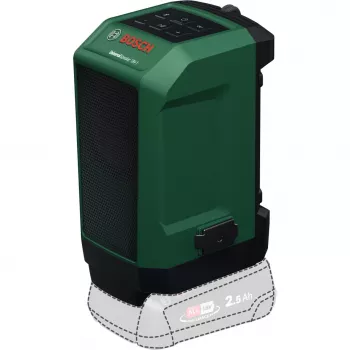 BOSCH POWERTOOLS UniversalSpeaker 18V-1 (Grün/Schwarz, Bluetooth, USB-C, Bare Tool, POWER FOR ALL ALLIANCE)