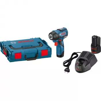 Bosch Professional GDS 12V-115 Akku-Schlagschrauber mit 2x 3,0 Ah Li-Ionen-Akkus, L-BOXX