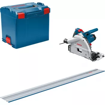 Bosch Professional GKT 55 GCE Tauchsäge mit Führungsschiene FSN 1400, 1400 W, Blau, L-BOXX