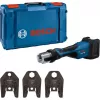 Bosch Professional GPT 18V-32 Akku-Presswerkzeug (Bare Tool, 3 Standard SV-Pressbacken, L-BOXX)