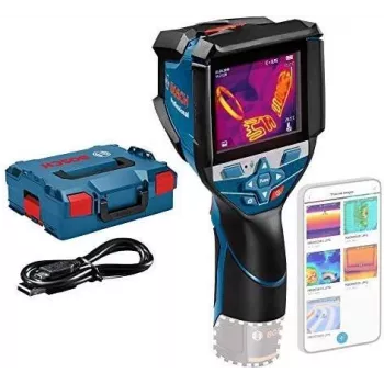 Bosch Professional GTC 600 C Wärmebildkamera mit Click&Go, -20 bis 600°C, 9 Hz, 256x192 IR-Auflösung, 3,5 Zoll Display, Wi-Fi, USB-C, IP54 0.601.083.508
