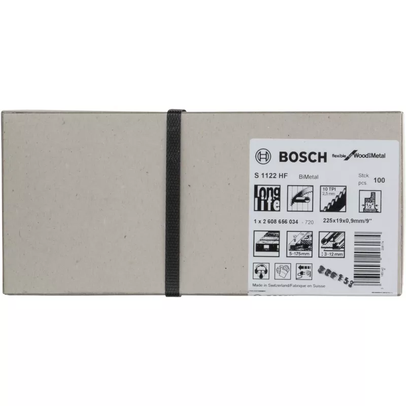 Bosch S 1122 HF Progressor für Holz und Metall Bimetall-Säbelsägeblatt (225 mm, 6/10 TPI, 1 Stück)