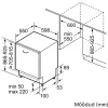Bosch SBH4HVX14E XXL VarioHinge vollintegrierter Geschirrspüler, 14 Maßgedecke, Energieklasse C, 44 dB, Home Connect