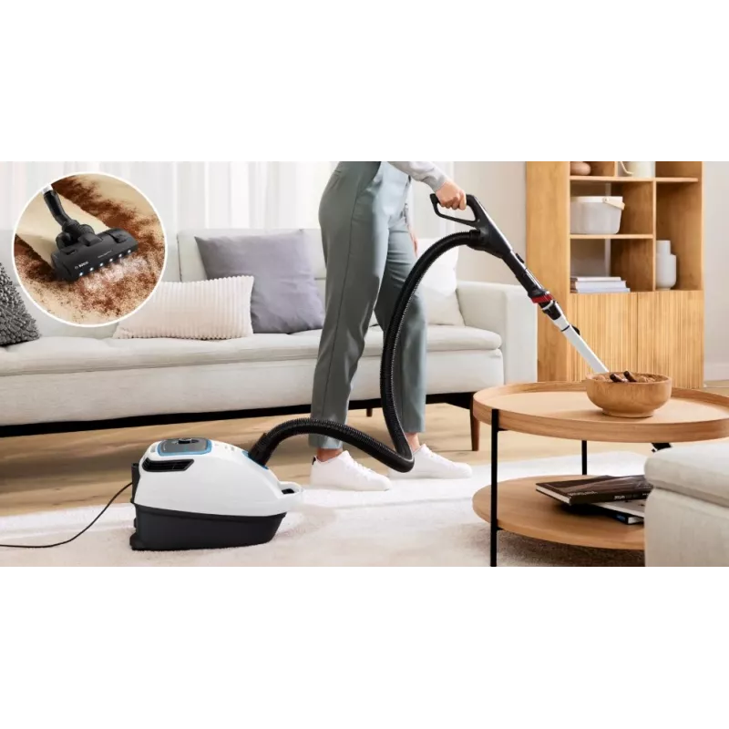 Bosch Serie 6 ProSilence Beutelstaubsauger BGB6SIL0L, Titanium Black, 600 W, 4 l Staubbeutel, HEPA-Filter, 66 dB(A)