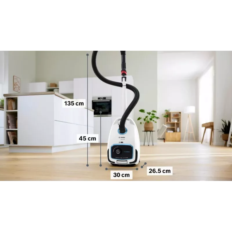 Bosch Serie 6 ProSilence Beutelstaubsauger BGB6SIL0L, Titanium Black, 600 W, 4 l Staubbeutel, HEPA-Filter, 66 dB(A)