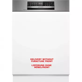 BOSCH SMI6ECS12E Serie 6 Semi-Integrierter Geschirrspüler (Edelstahl gebürstet, 60 cm, Home Connect)