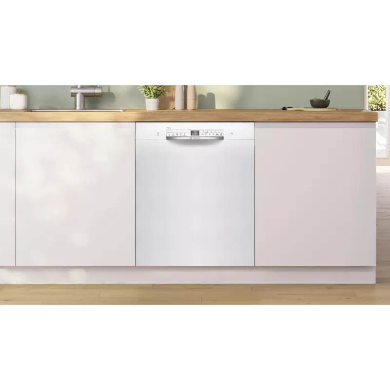 Bosch SMU2HTW08E Einbau-Geschirrspüler, 60 cm, 13 Maßgedecke, 5 Programme, Energieeffizienzklasse C, AquaStop, Weiß