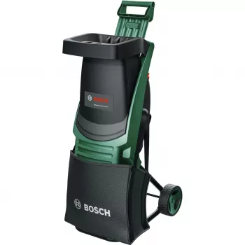 BOSCH UniversalShredder Akku-Gartenhäcksler, 36V (2x18V-25), 2x 4,0 Ah Li-Ion Akkus, Grün/Schwarz, POWER FOR ALL ALLIANCE
