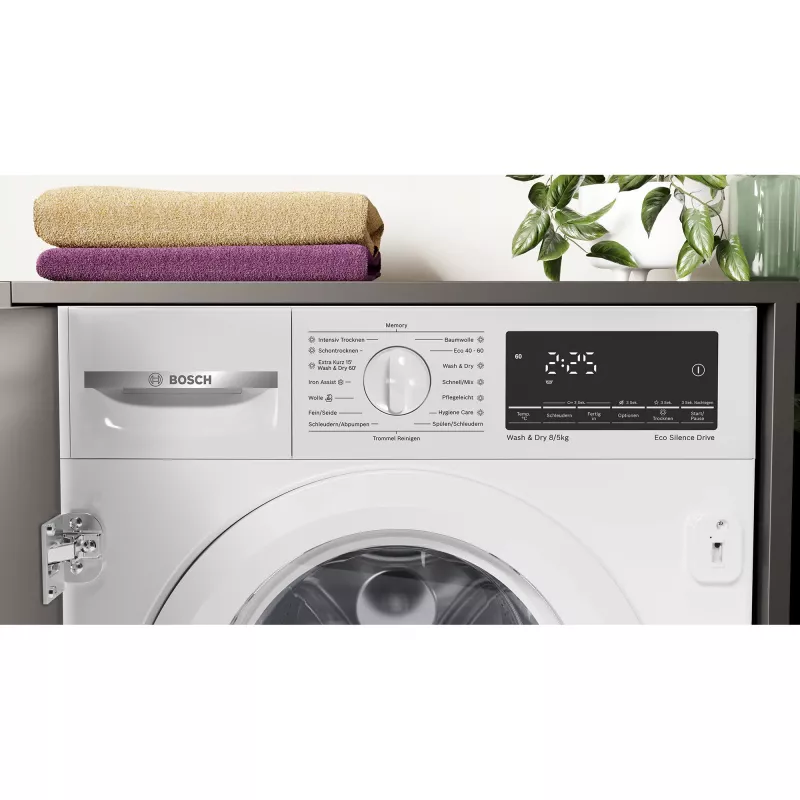 BOSCH WKD28490 Serie 6 Einbau-Wasch-Trockner (Weiß)