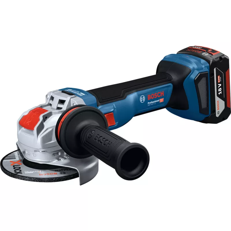 BOSCH X-LOCK Akku-Winkelschleifer GWX 18V-11 S Professional Solo, 18V, 125mm, Blau/Schwarz, ohne Akku