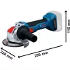 BOSCH X-LOCK Akku-Winkelschleifer GWX 18V-8 Professional Solo, 18V, Blau/Schwarz, 125 mm (ohne Akku)