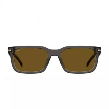 BOSS BOSS1628SKB7 Herren Rechteck-Sonnenbrille Dark Havana Grau
