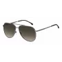 BOSS Man BOSS1447SKJ1G Rechteckige Sonnenbrille - Schwarzer Acetatrahmen, graue Polycarbonatgläser, UV400-Schutz