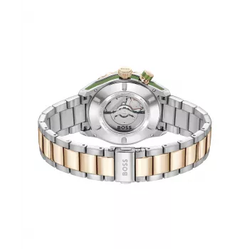 BOSS Herren 1514181 Quarz-Chronograph Uhr 42mm Edelstahl Schwarzes Zifferblatt